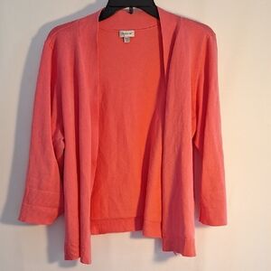 Avenue Pink Open-Front Cardigan